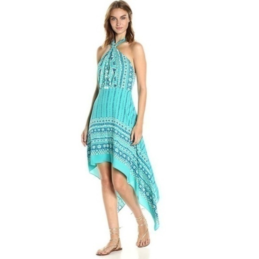BcbgMaxazria danela hi Lo green blue dress msrp $298 new nwt